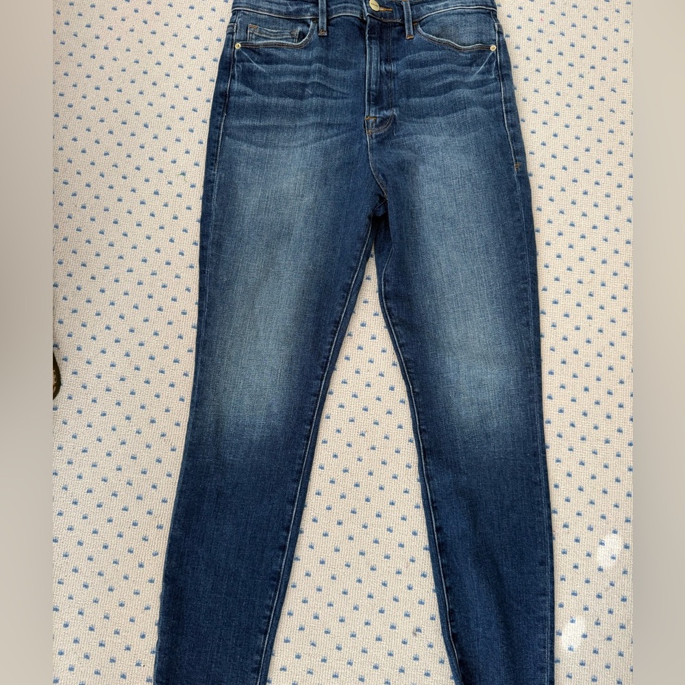 Frame Denim Dark Blue Skinny Jeans